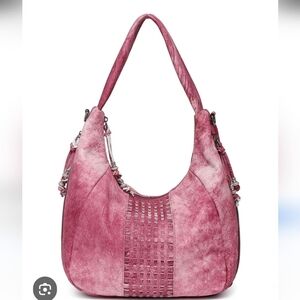 Chic Pink Hobo Bag